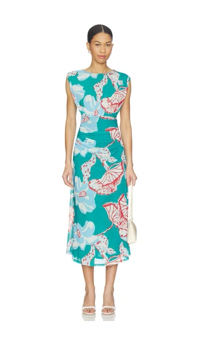 Cleobella Joelle Midi Dress In La Rouge North Sea Print