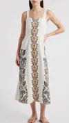 Cleobella Jolene Ankle Dress In Veneto Paisley In White