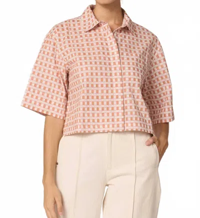 Cleobella Josephine Blouse In Bellini Plaid Print In Multi