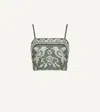 Cleobella Juniper Cropped Top In Verdant Flight In Green