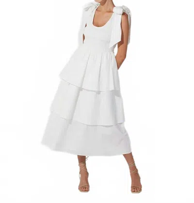 Cleobella Kaiya Ruffle Tea Dress In White