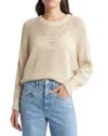Cleobella Kiara Open Stitch Organic Cotton Sweater In Ivory In Multi