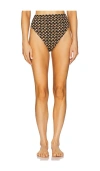 Cleobella Kimber Bikini Bottom In Black & Chocolate