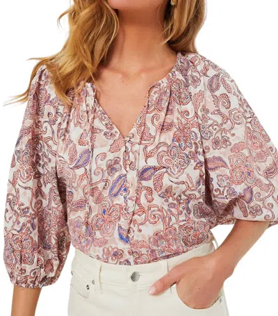 Cleobella Kyla Blouse In Amara Floral In Multi