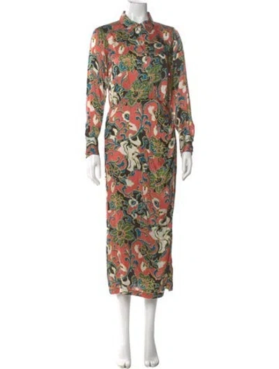 Pre-owned Cleobella Lace Pattern Long Dress In Multi