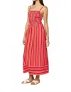 Cleobella Lacy Ankle Dress In Poppy In Red