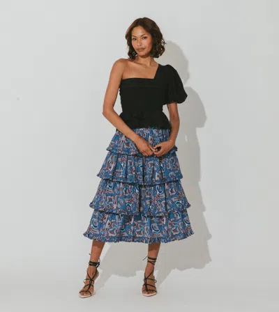Cleobella Lana Midi Skirt In Blue