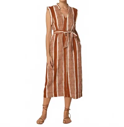 CLEOBELLA LANI MIDI DRESS IN VECCHIO STRIPE PRINT