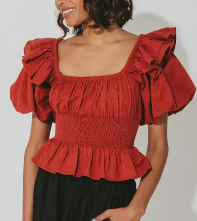 Cleobella Larissa Top In Red