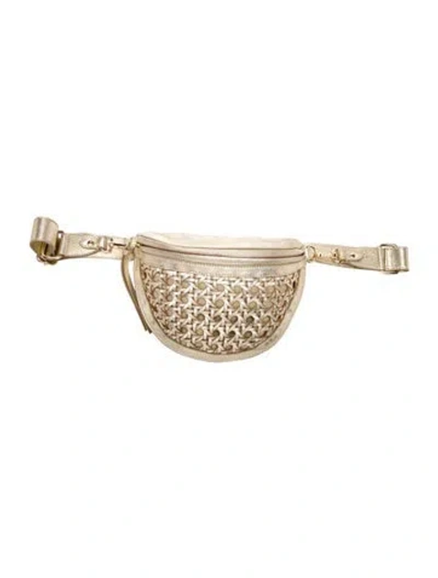 Pre-owned Cleobella Leather Belt Bag In Gold/metallic