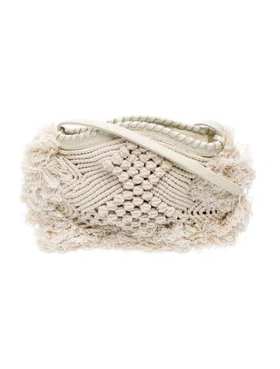 Pre-owned Cleobella Leather Evening Bag In Neutral