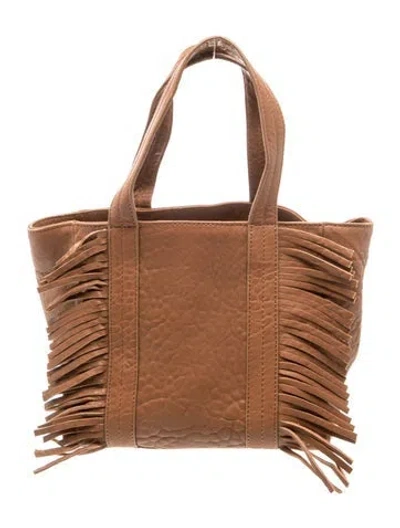 Pre-owned Cleobella Leather Top Handle Bag In Brown