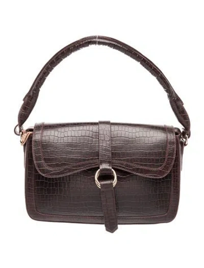 Pre-owned Cleobella Leather Top Handle Bag In Gray