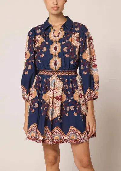 Cleobella Leigh Mini Dress In Navy Lagos