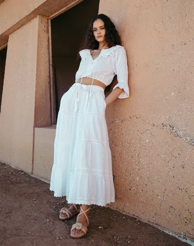Cleobella Lillian Ankle Skirt In White