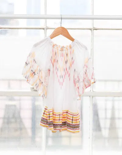 Cleobella Littles Bonnie Dress White Ikat In Multi