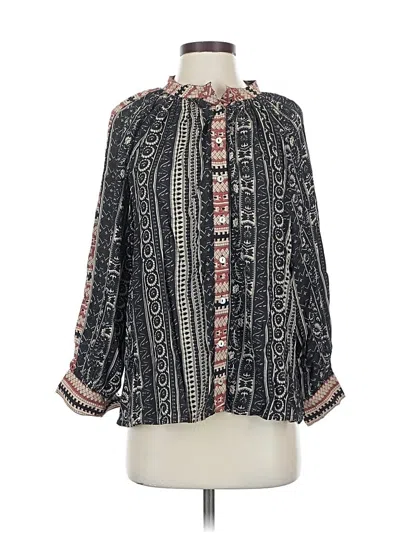 Pre-owned Cleobella Long Sleeve Blouse In Black