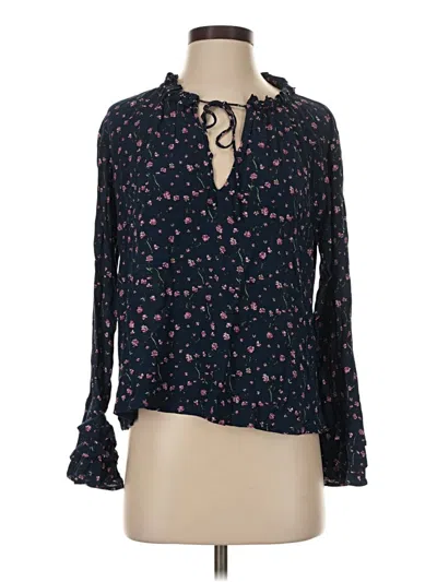 Pre-owned Cleobella Long Sleeve Blouse In Blue