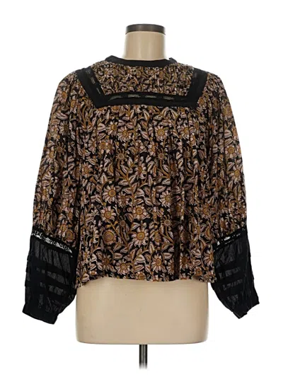 Pre-owned Cleobella Long Sleeve Blouse In Brown