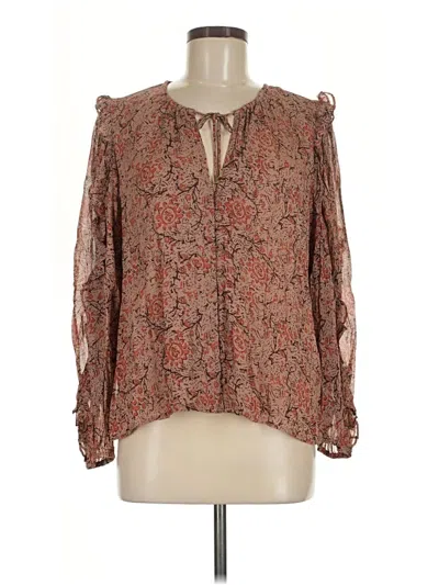 Pre-owned Cleobella Long Sleeve Blouse In Brown