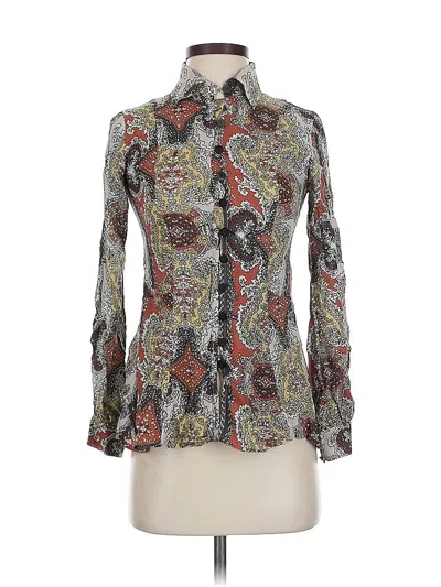 Pre-owned Cleobella Long Sleeve Blouse In Gray