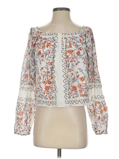 Pre-owned Cleobella Long Sleeve Blouse In Ivory