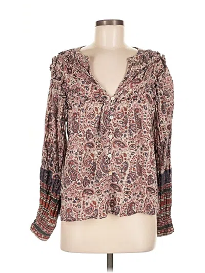 Pre-owned Cleobella Long Sleeve Blouse In White