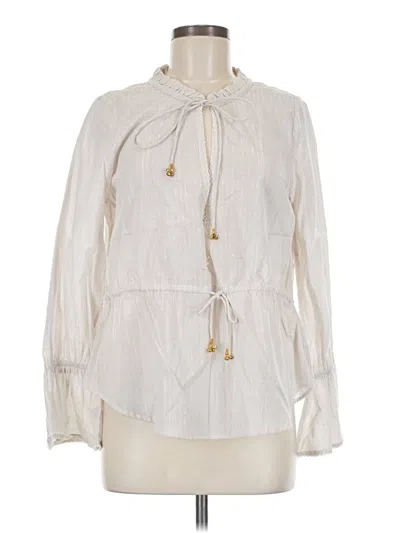Pre-owned Cleobella Long Sleeve Blouse In White