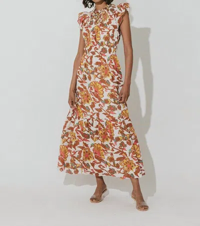 Cleobella Lorenza Ankle Dress In Shea In Orange