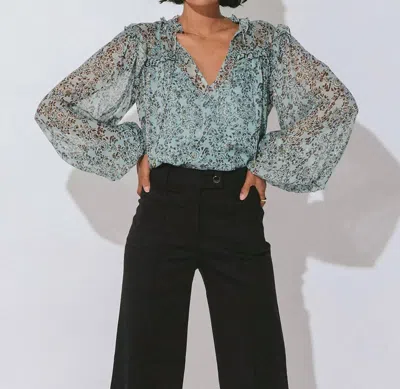 Cleobella Loretta Blouse In Iris Floral Print In Multi