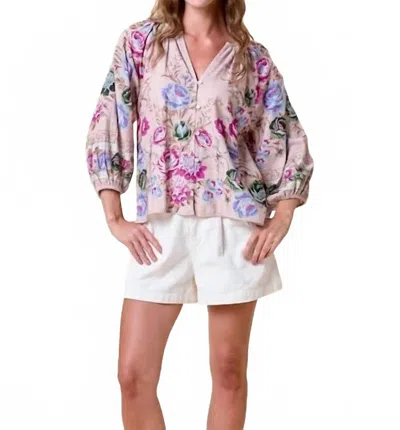 Cleobella Luella Long Sleeve Blouse In Silva Print In Multi