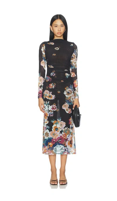 Cleobella Lura Mesh Midi Dress In Vitet Floral Print
