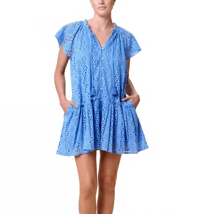 Cleobella Lydia Mini Dress In Blue Bonnet
