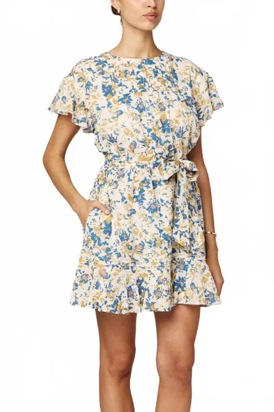 CLEOBELLA LYNN HAND-PRINTED FLORAL MINI DRESS IN CARINA PRINT
