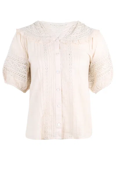 Cleobella Mabel Blouse Cream In Multi
