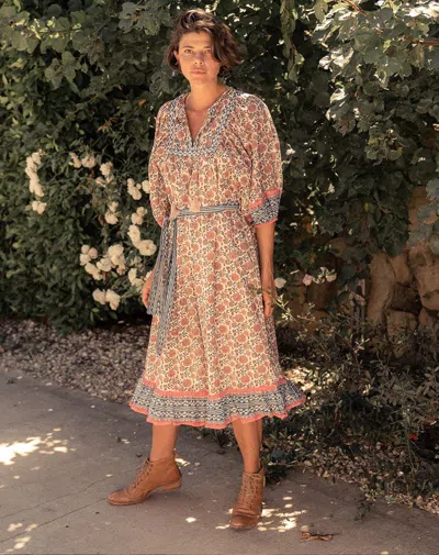 Cleobella Magdalena Midi Dress Sunset In Red