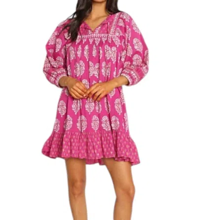 Cleobella Magdalena Mini Dress In Mix Block Print In Multi