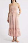 Cleobella Magnila Check Print Sleeveless Dress In Bellini Plaid Print