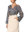 Cleobella Allison Blouse In Magnolia Floral Print In Blue