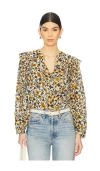Cleobella Malin Blouse In Wild Cosmos