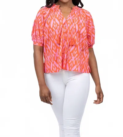 Cleobella Malinda Blouse In Jaipur Print In Pink