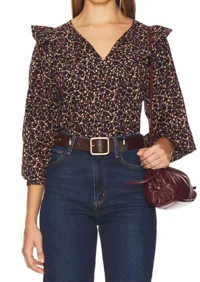 Cleobella Marcy Blouse In Medici Print In Brown
