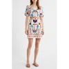 Cleobella Mariana Mixed Print Cotton & Linen Minidress