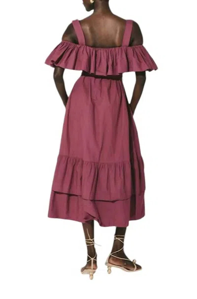 Cleobella Marianne Midi Dress In Plum In Pink