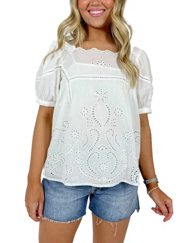 Cleobella Maribel Blouse In Ivory In Multi