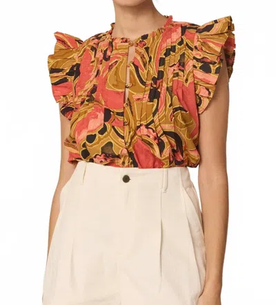 Cleobella Maritza Blouse In Osaria In Multi
