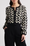 Cleobella Marybeth Cotton Cardigan In Biarritz Black/ivory