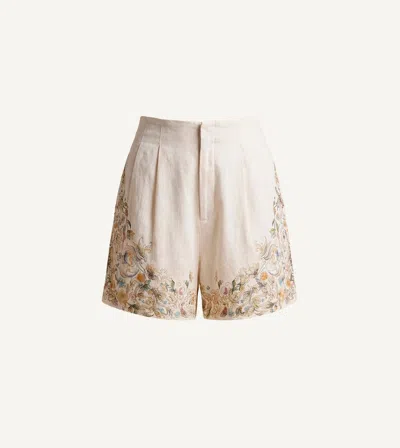 Cleobella Max Cotton Shorts In Bella Mer Print In Neutral
