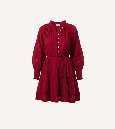 Cleobella Meadow Mini Dress | Rumba Red In Burgundy