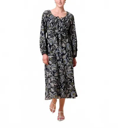 Cleobella Melinda Midi Dress In Dark Magnolia In Multi